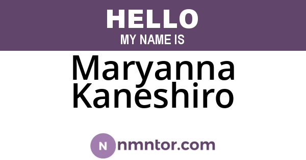 Maryanna Kaneshiro
