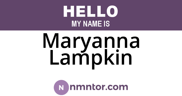 Maryanna Lampkin