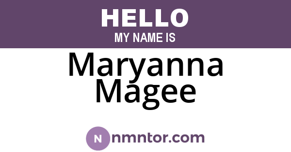 Maryanna Magee