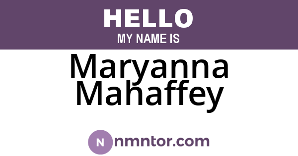 Maryanna Mahaffey