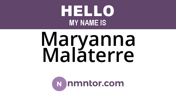 Maryanna Malaterre