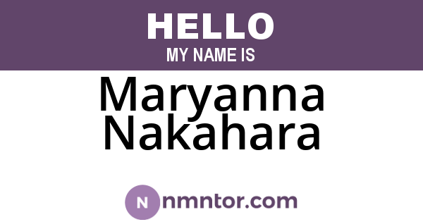 Maryanna Nakahara