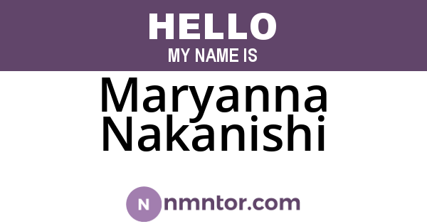 Maryanna Nakanishi