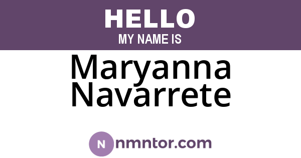 Maryanna Navarrete