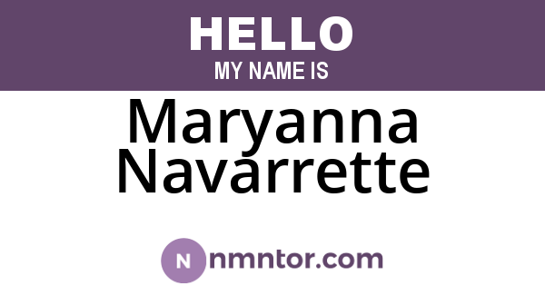 Maryanna Navarrette