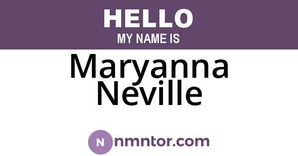 Maryanna Neville