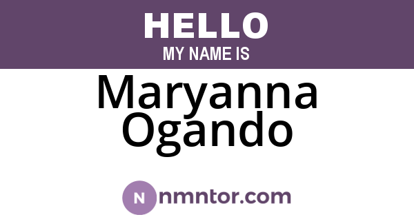 Maryanna Ogando
