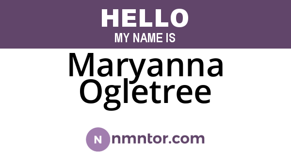Maryanna Ogletree