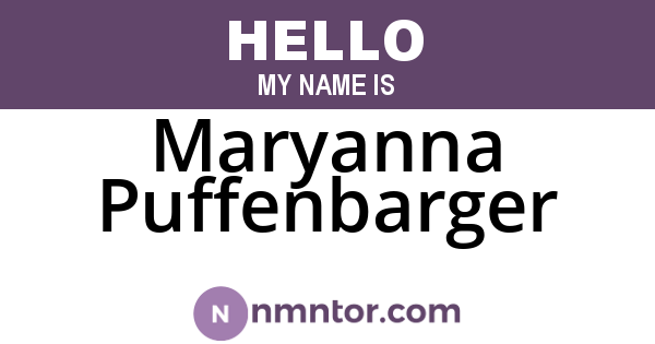 Maryanna Puffenbarger