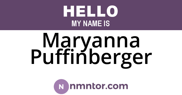 Maryanna Puffinberger