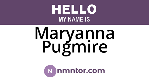 Maryanna Pugmire