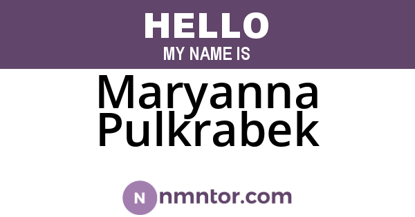 Maryanna Pulkrabek