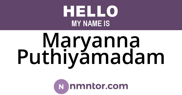 Maryanna Puthiyamadam