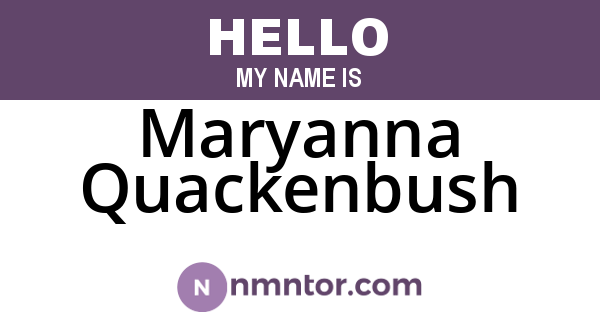 Maryanna Quackenbush