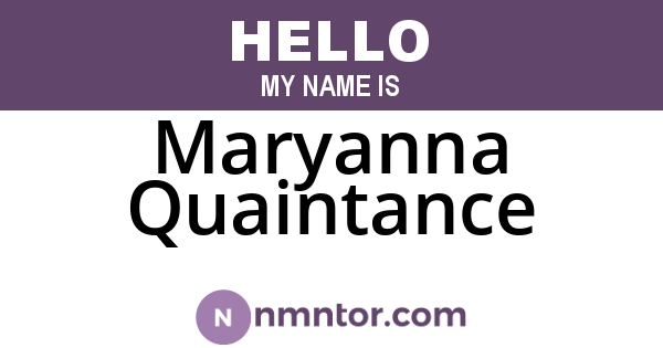 Maryanna Quaintance