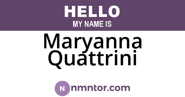 Maryanna Quattrini