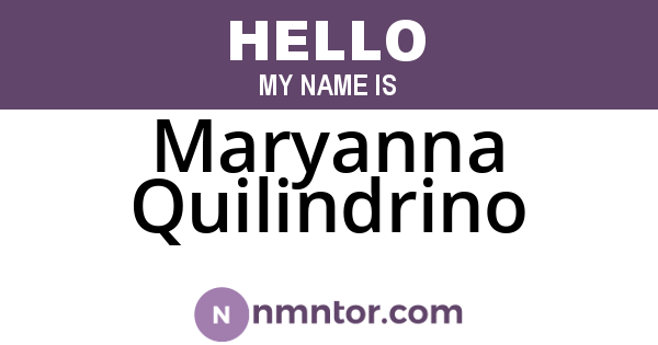 Maryanna Quilindrino