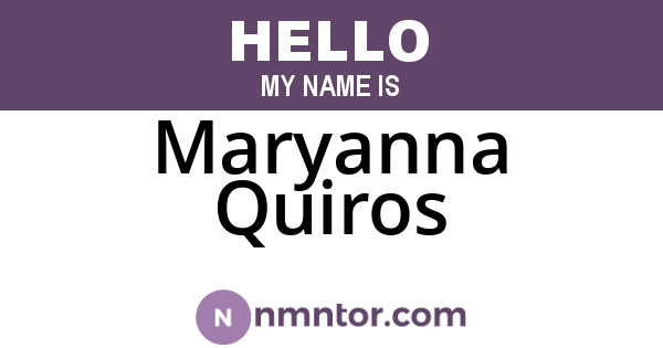 Maryanna Quiros