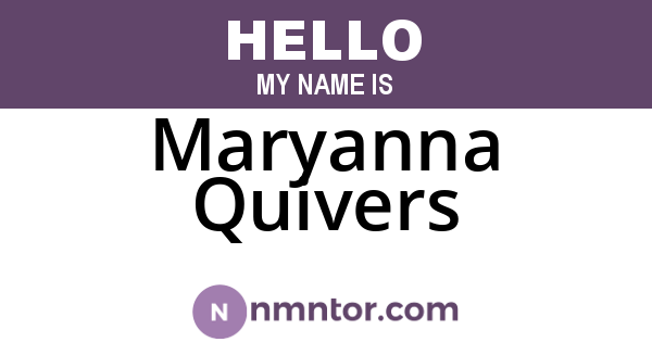 Maryanna Quivers