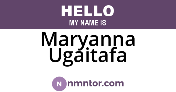 Maryanna Ugaitafa