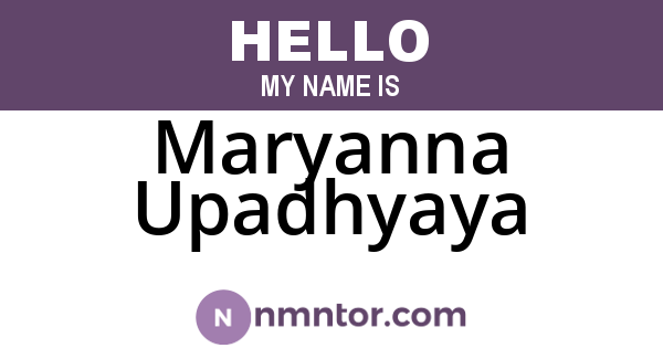 Maryanna Upadhyaya