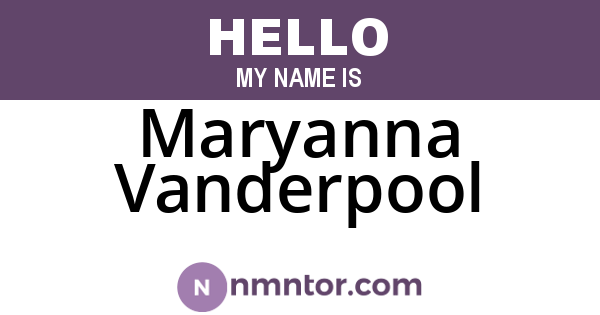 Maryanna Vanderpool