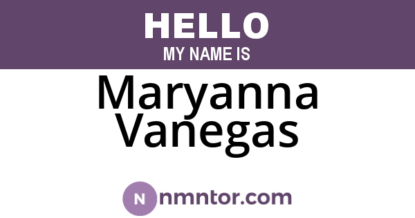 Maryanna Vanegas