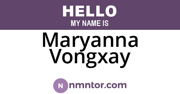 Maryanna Vongxay