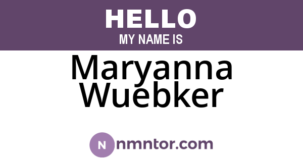 Maryanna Wuebker