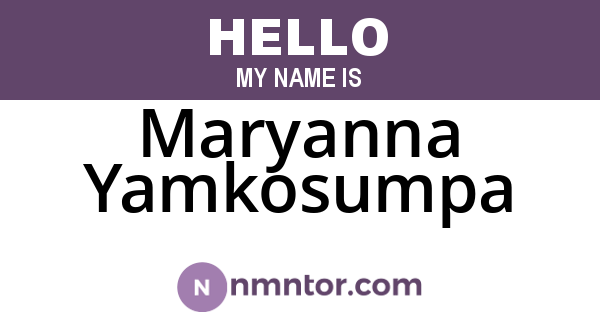 Maryanna Yamkosumpa