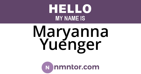 Maryanna Yuenger