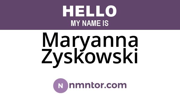 Maryanna Zyskowski