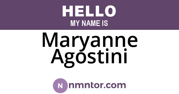 Maryanne Agostini