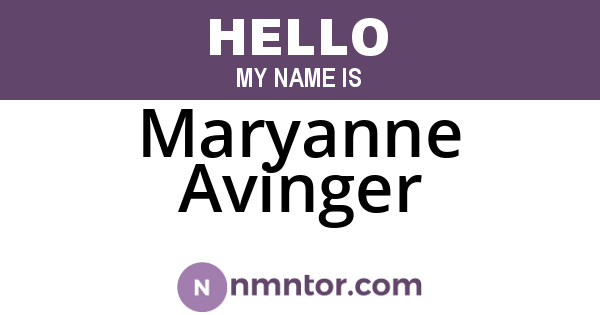 Maryanne Avinger