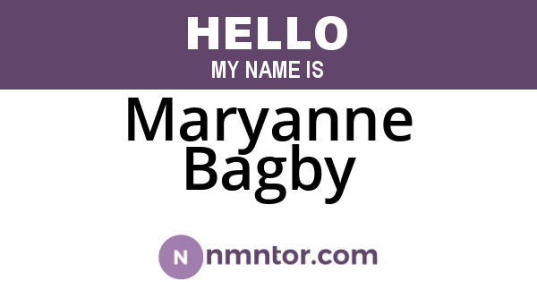 Maryanne Bagby