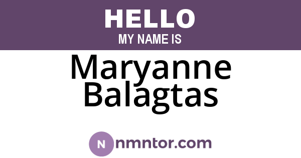 Maryanne Balagtas