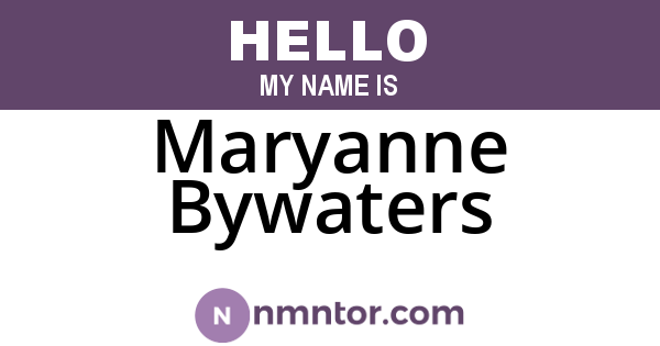 Maryanne Bywaters