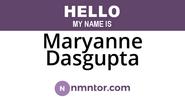Maryanne Dasgupta