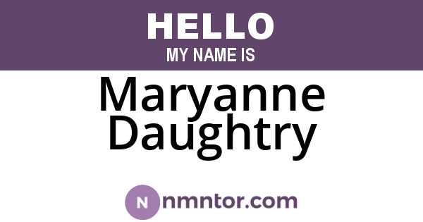 Maryanne Daughtry