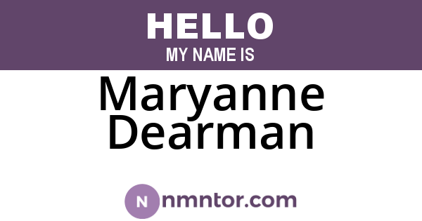 Maryanne Dearman