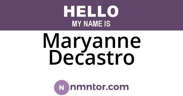 Maryanne Decastro