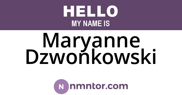 Maryanne Dzwonkowski