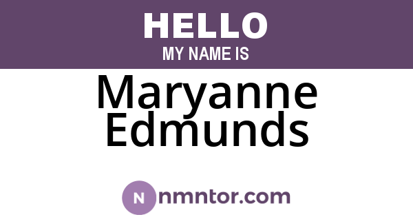 Maryanne Edmunds