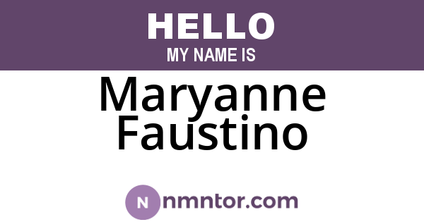 Maryanne Faustino