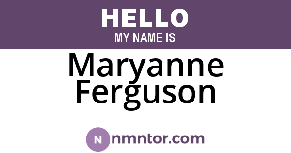 Maryanne Ferguson