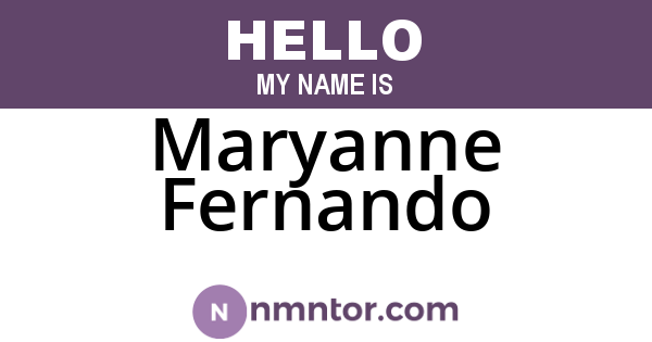 Maryanne Fernando