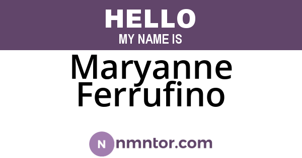 Maryanne Ferrufino