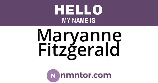 Maryanne Fitzgerald