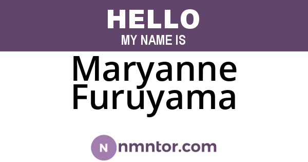 Maryanne Furuyama