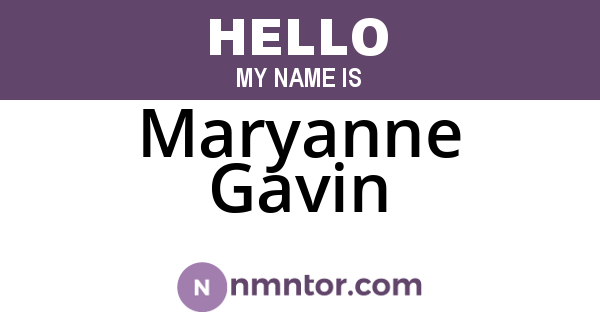 Maryanne Gavin